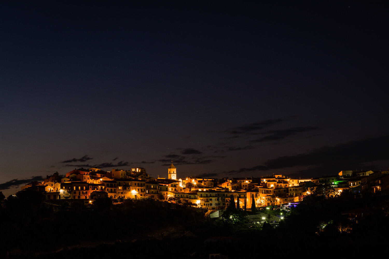 photographie nuit etoiles ville lumiere italie elba