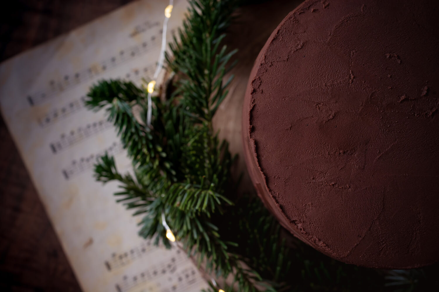 gateau anniversaire hiver chocolat layer cake